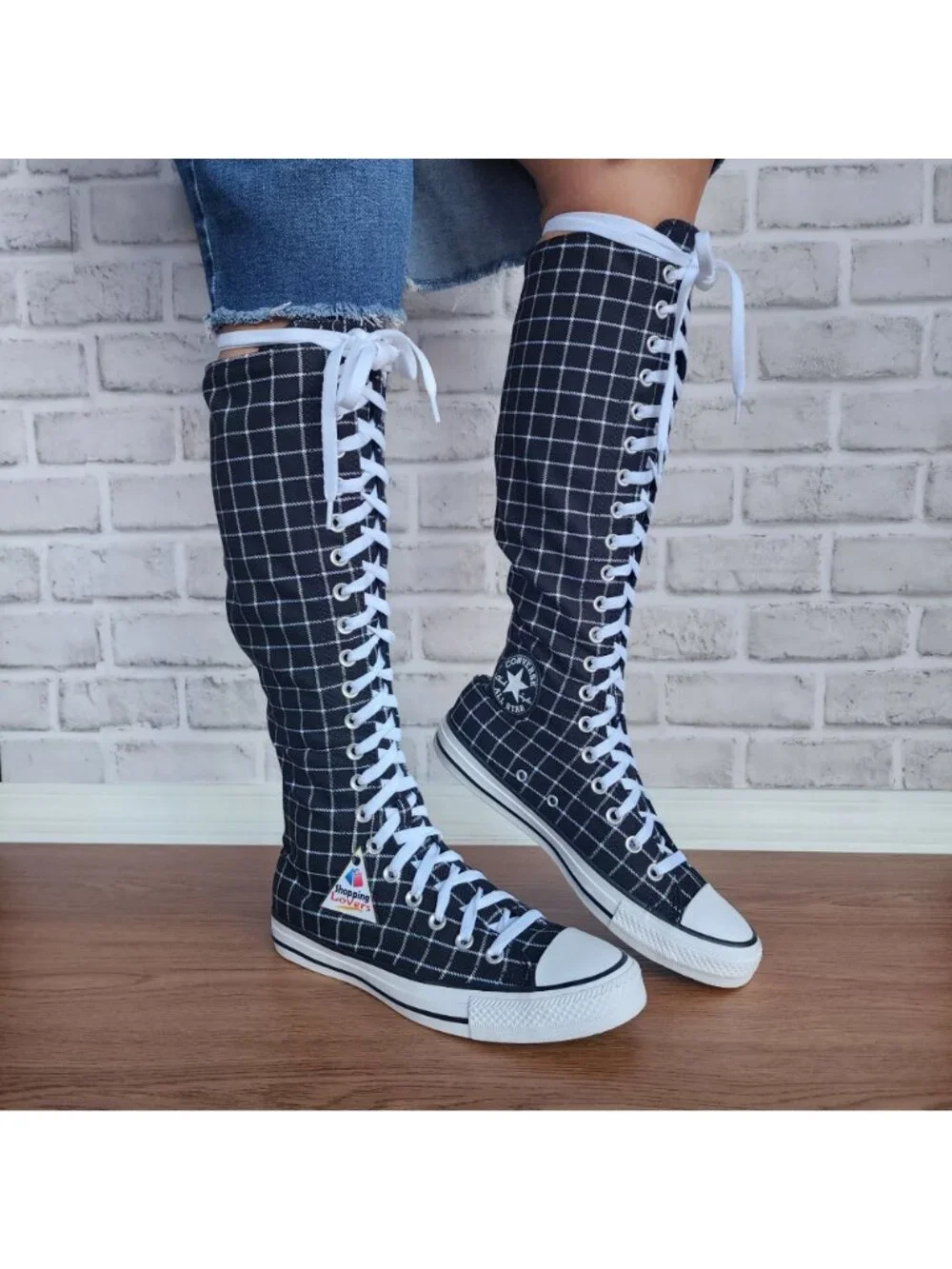 ⭐Converse Chuck Taylor All Star XXHi Plaid 6.5 Mens Boots Sneaker Black A13019C⭐